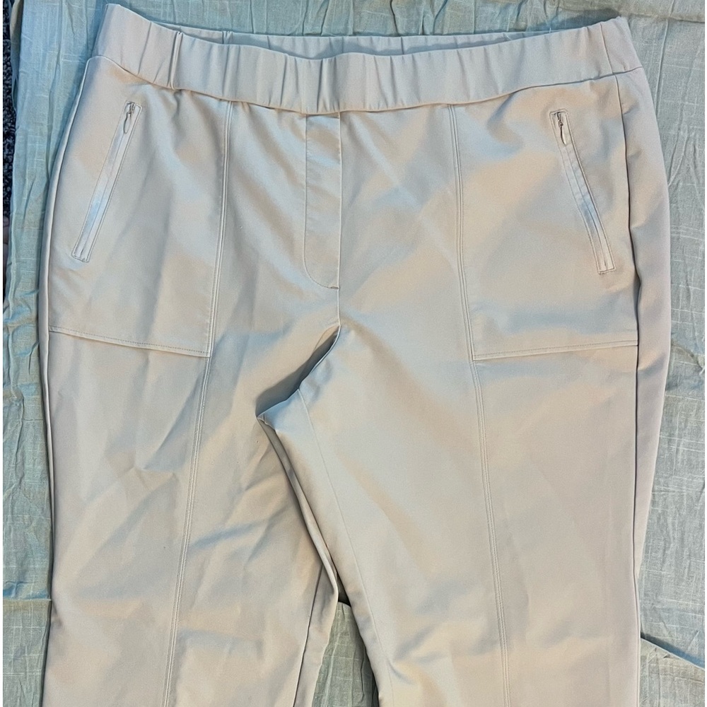 Lane Bryant Stretch Tech Ankle Pants in Khaki - Size 20
